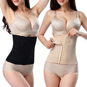 SEAMLESS BODY SHAPER CORSET BELT Black, Skin Colors